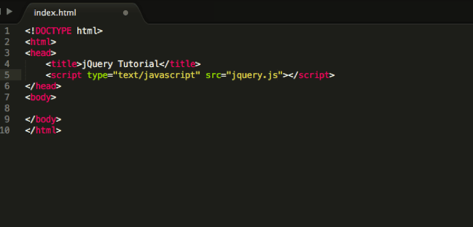 jQuery Tutorial - what your code should look like now.