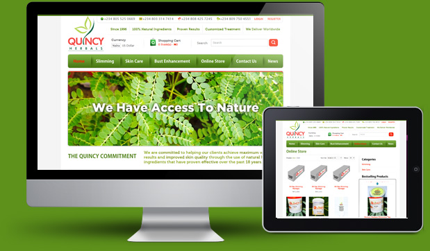 quincy-herbals-responsive-website-development