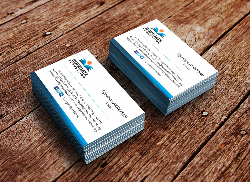 hopegate-foundation-business-card-design