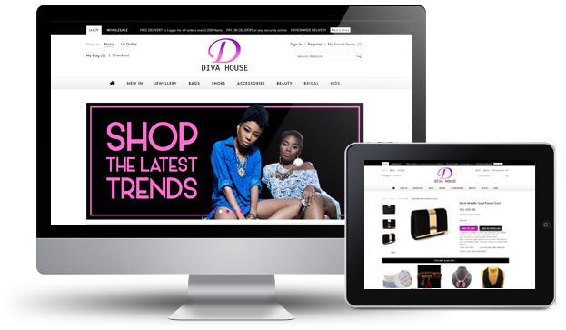 Website design for a fashion store