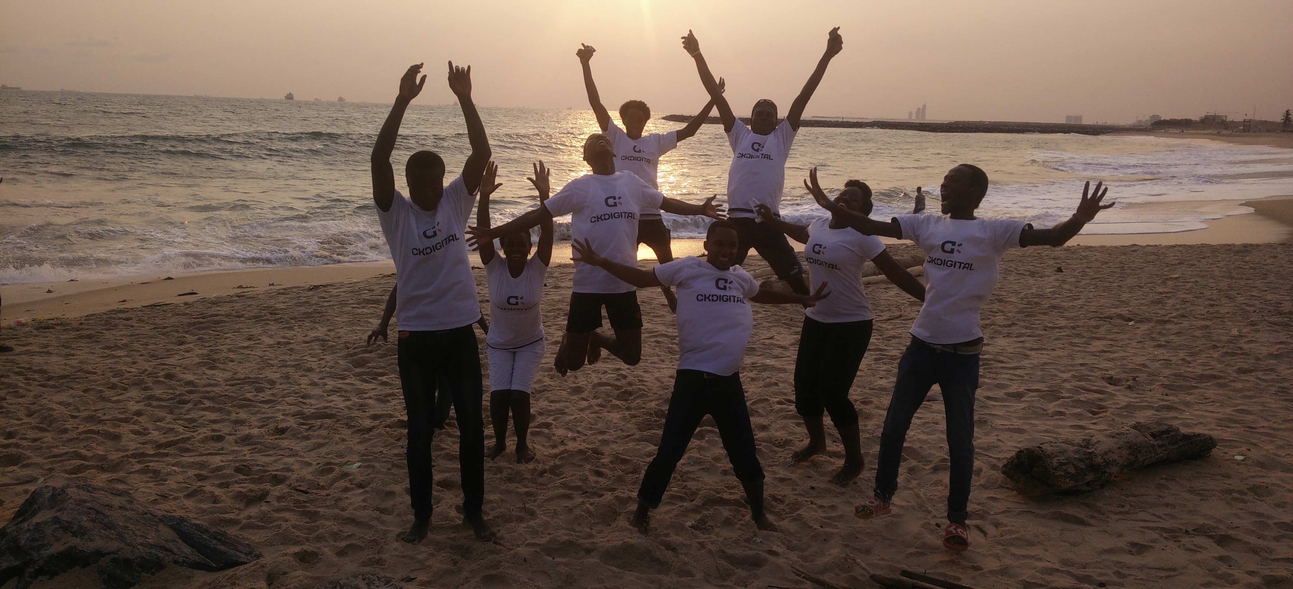 CKDigital team at Elegushi beach